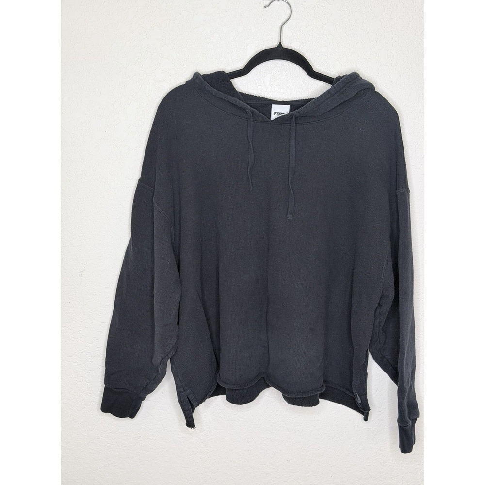 Nike Yoga Therma Fit Hoodie Womens Medium 3X Black Fleece Oversized  Crop‎